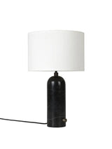 Gravity Bordlampe, small fra GUBI - Hvid skærm / Sort marmor - Jacobsen Plus