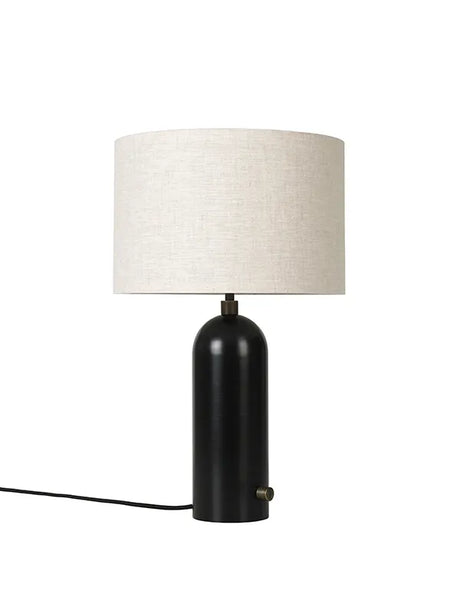 Gravity Bordlampe, small fra GUBI - Canvas skærm / Sort stål - Jacobsen Plus