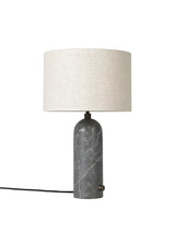 Gravity Bordlampe, small fra GUBI - Canvas skærm / Grå marmor - Jacobsen Plus