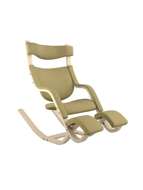 Gravity Balans Lænestol fra Variér (Natural ask) - Hallingdal / Yellow white HAL407 - Jacobsen Plus