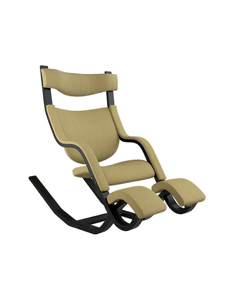 Gravity Balans Lænestol fra Variér (Sort ask) - Hallingdal / Yellow white HAL407 - Jacobsen Plus