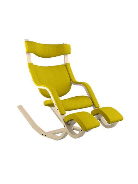 Gravity Balans Lænestol fra Variér (Natural ask) - Hallingdal / Mustard yellow HAL457 - Jacobsen Plus