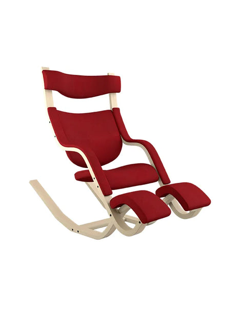 Gravity Balans Lænestol fra Variér (Natural ask) - Hallingdal / Dark red HAL687 - Jacobsen Plus