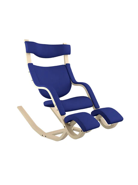 Gravity Balans Lænestol fra Variér (Natural ask) - Hallingdal / Dark blue HAL773 - Jacobsen Plus