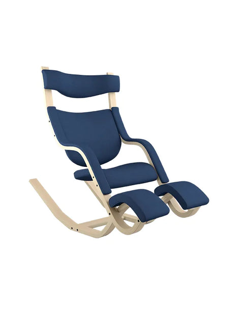 Gravity Balans Lænestol fra Variér (Natural ask) - Revive / Dark blue REV774 - Jacobsen Plus