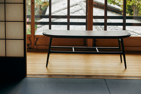 Freja bænk, valnød/sort læder fra Stellar Works - 2 - Jacobsen Plus