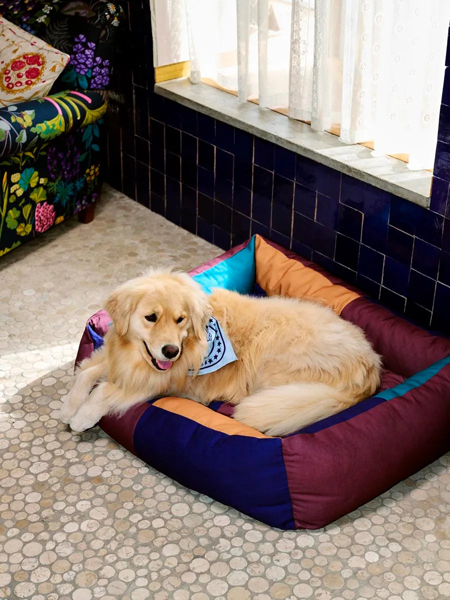 Dogs Bed Large, burgundy/green fra Hay