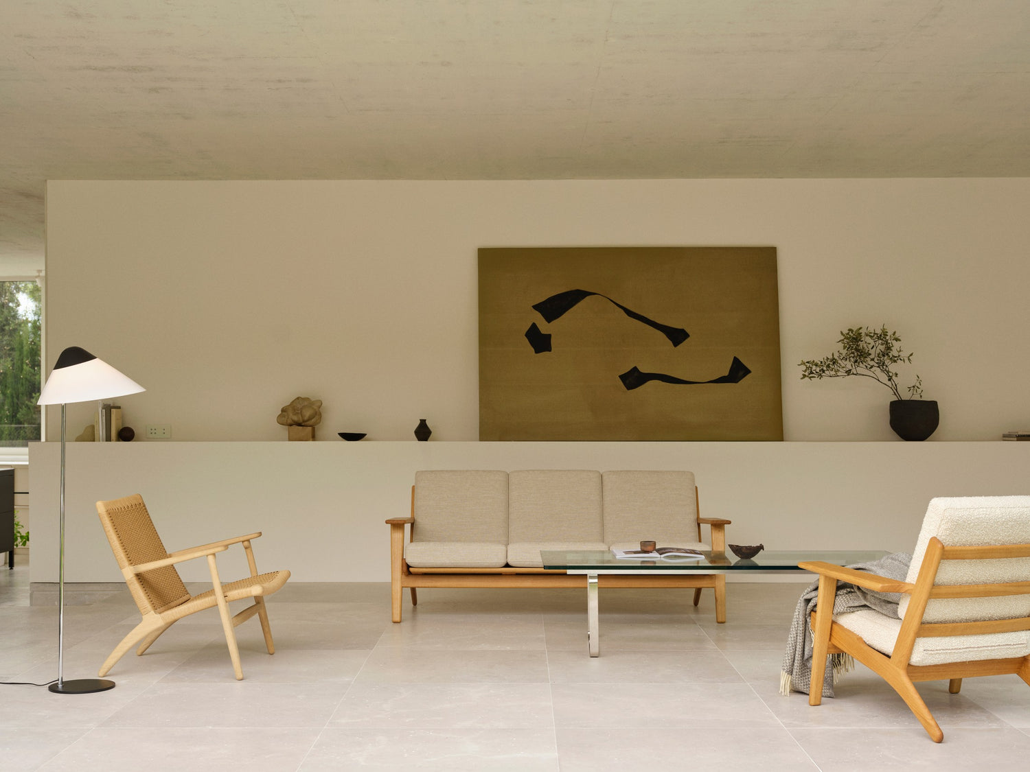 CH293 3 pers. sofa, eg olie af Hans J. Wegner