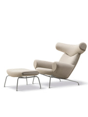 Ox Chair inkl. skammel i Vidar 222 med keder i Omni 112 læder af Hans J. Wegner