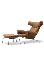 Ox Chair ink. skammel i Vidar 353 med keder i Max 91 læder af Hans J. Wegner