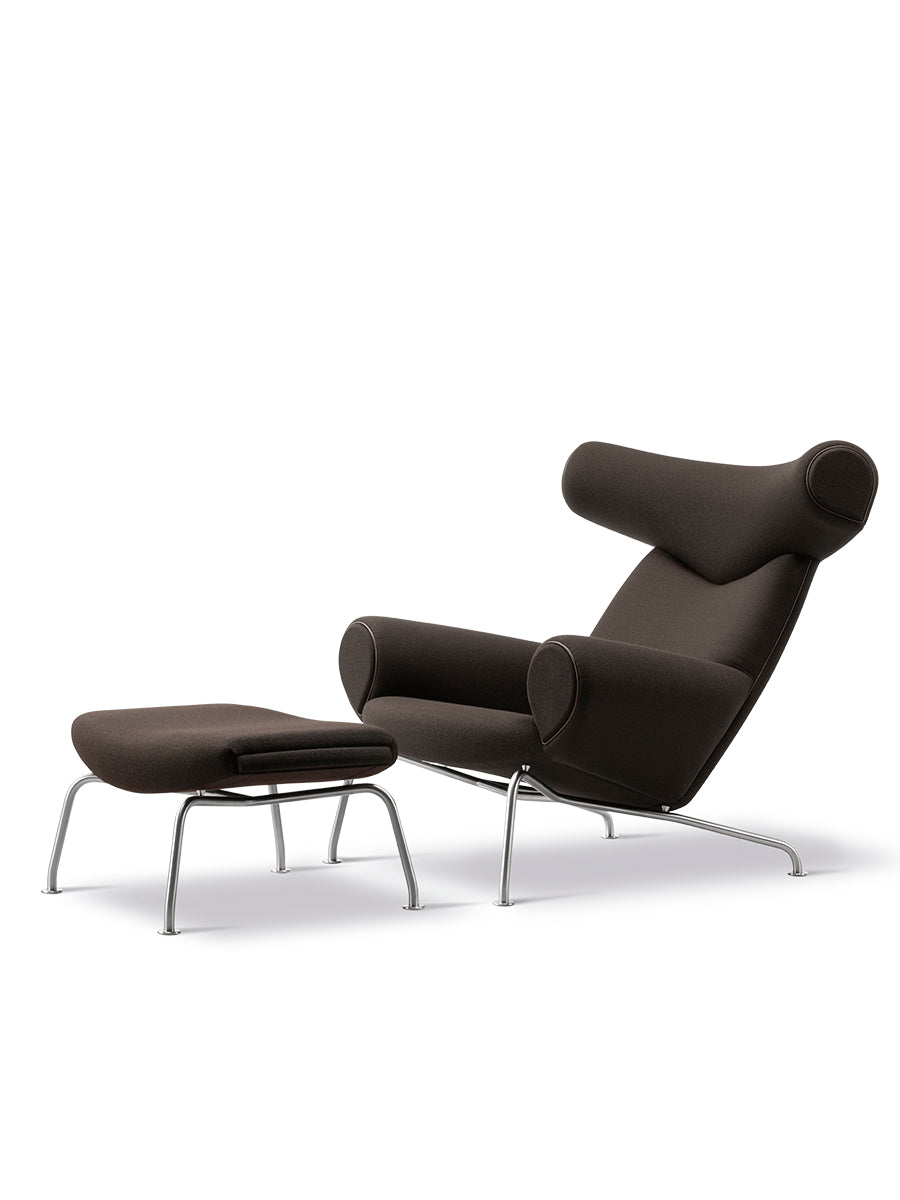 Ox Chair ink. skammel i Vidar 386 med keder i Max 96 læder af Hans J. Wegner - 1 - Jacobsen Plus