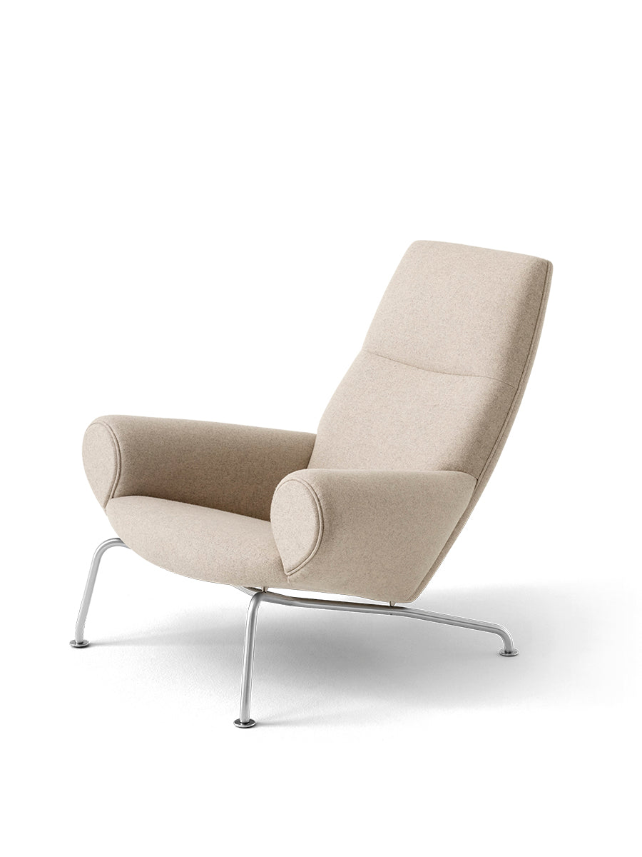 Queen Lænestol af Hans J. Wegner - Divina Melange 227 tekstil - Jacobsen Plus