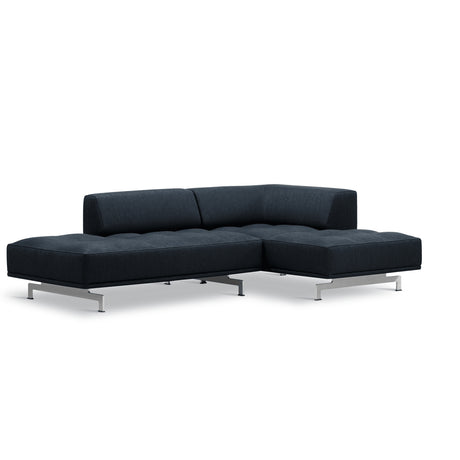 Delphi 450F, 2-personers open end og chaiselong fra Fredericia Furniture - Keiga 0182 / børstet aluminium - Jacobsen Plus