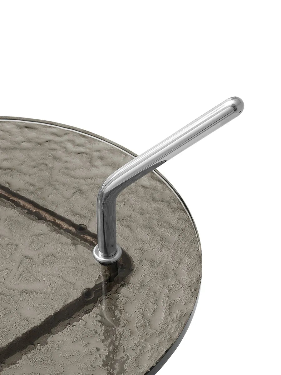 Halten SH9 Sidebord, polished steel & smoked glass fra &Tradition