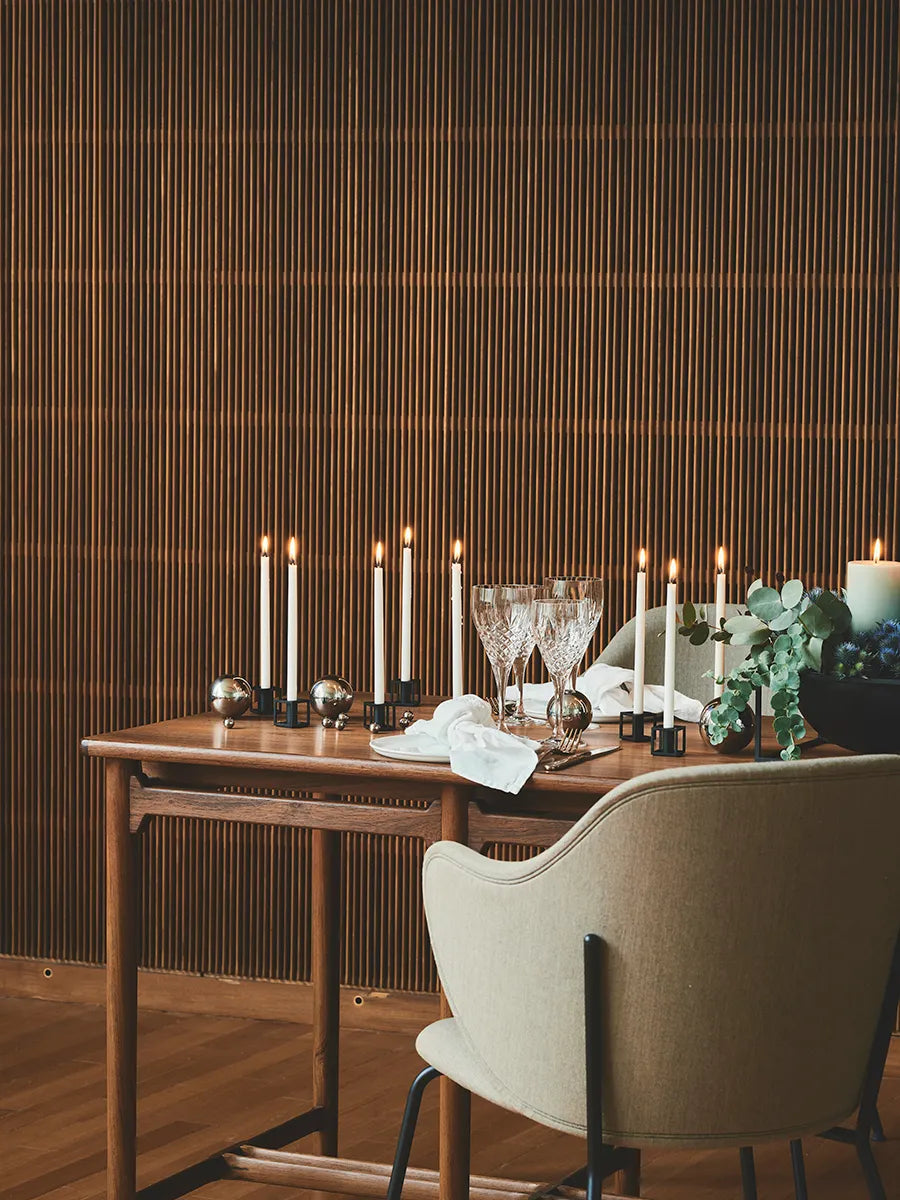 Kubus Micro lysestager, sort fra Audo Copenhagen