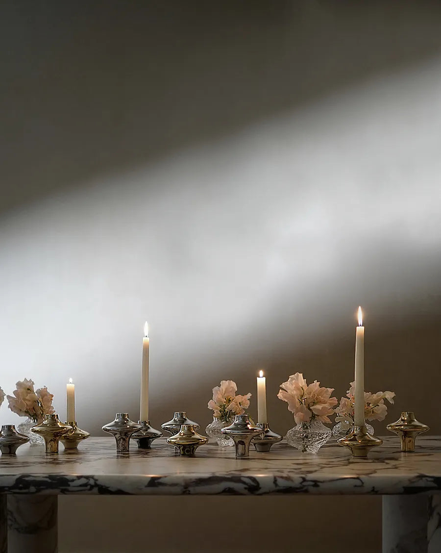 Doublet Candleholder Large, gold fra Hein Studio