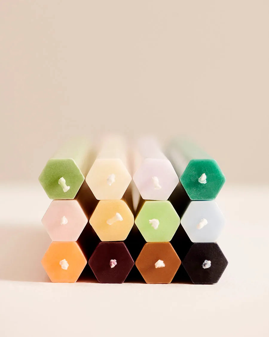 Hexagon Candle 4 Stk., dark fra Hay - 2 - Jacobsen Plus