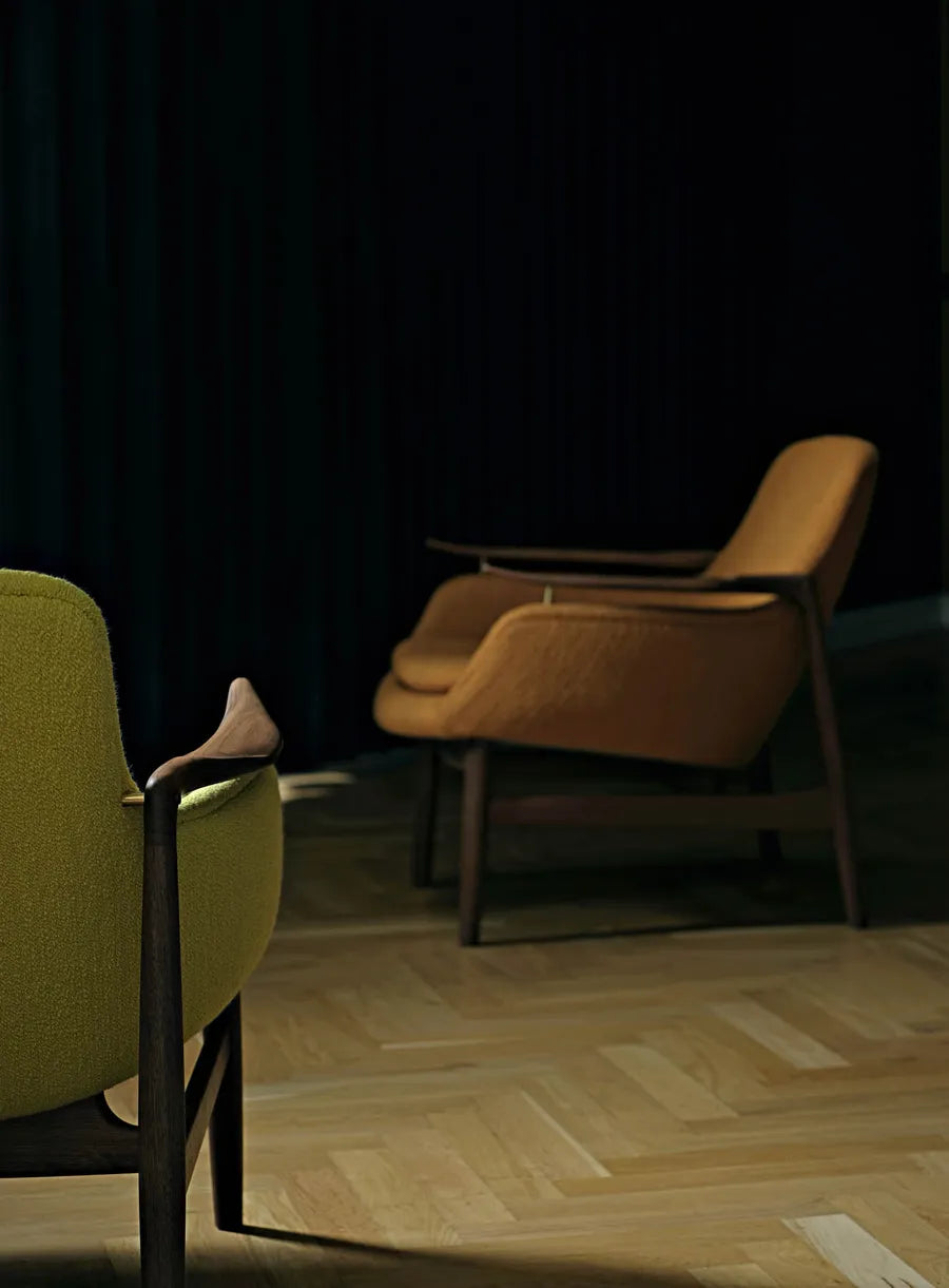 53 Lænestol, eg olie af Finn Juhl