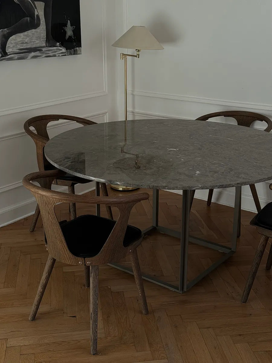 Florence Spisebord Ø145, gris du marais/beige grey fra New Works - 2 - Jacobsen Plus