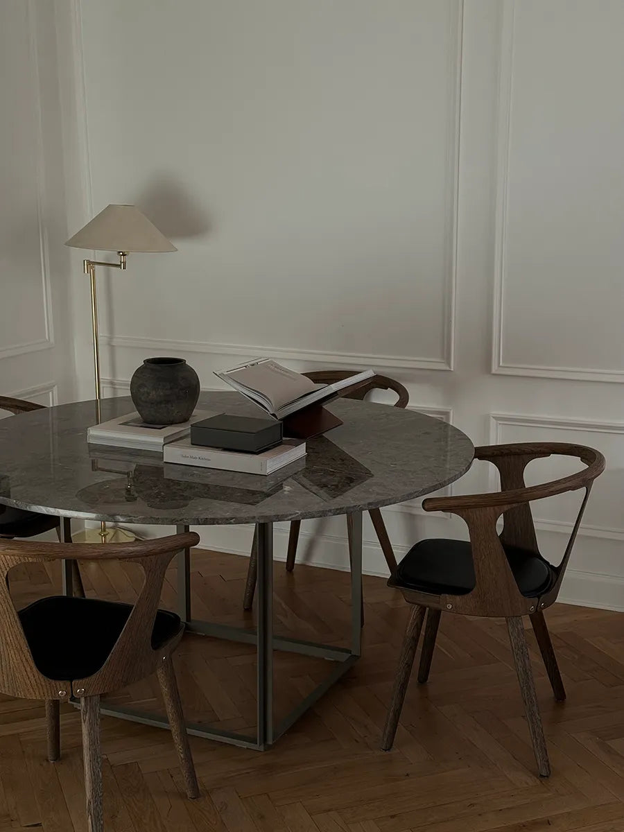 Florence Spisebord Ø145, gris du marais/beige grey fra New Works - 4 - Jacobsen Plus