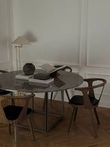 Florence Spisebord Ø145, gris du marais/beige grey fra New Works - 4 - Jacobsen Plus