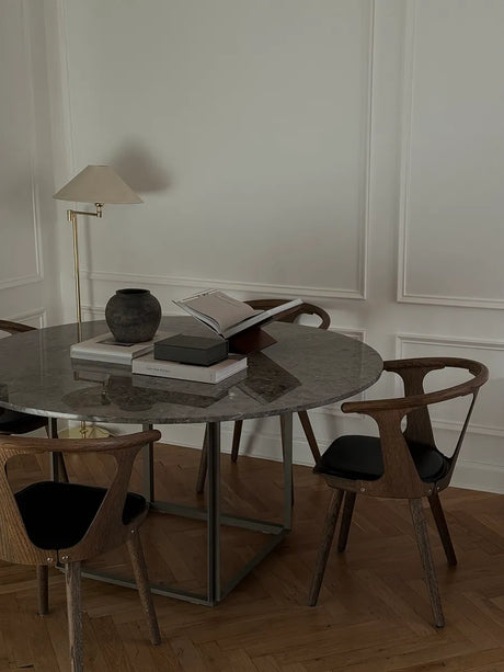 Florence Spisebord Ø145, gris du marais/beige grey fra New Works - 4 - Jacobsen Plus