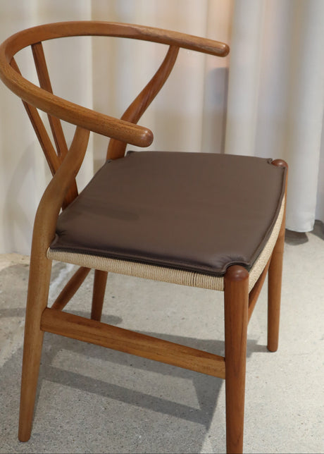 Hynde til Y-stol CH24, brunt læder - 2 - Jacobsen Plus