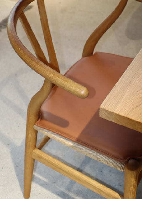 Hynde til Y-stol CH24, cognac læder - 2 - Jacobsen Plus