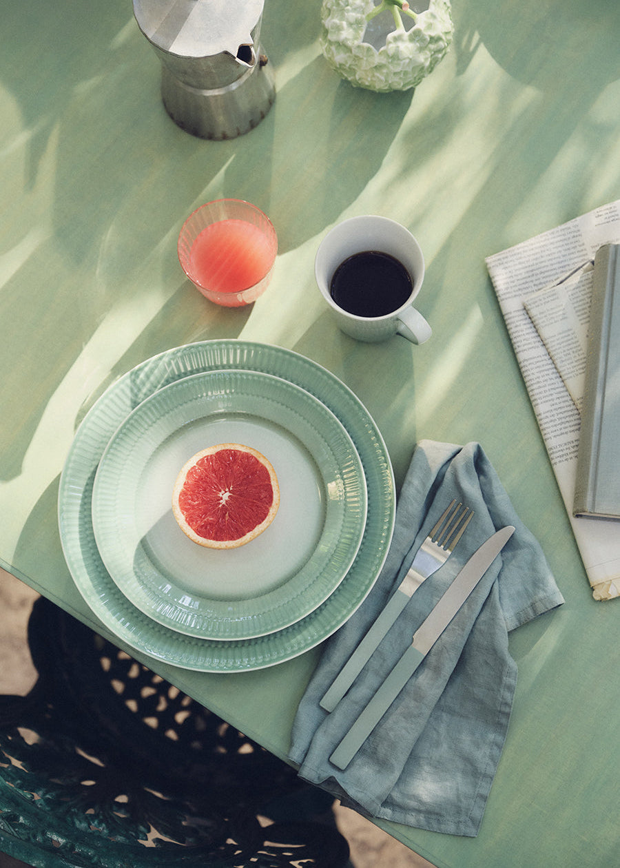 Royal Copenhagen Iris, Tallerken 22 cm, Grøn