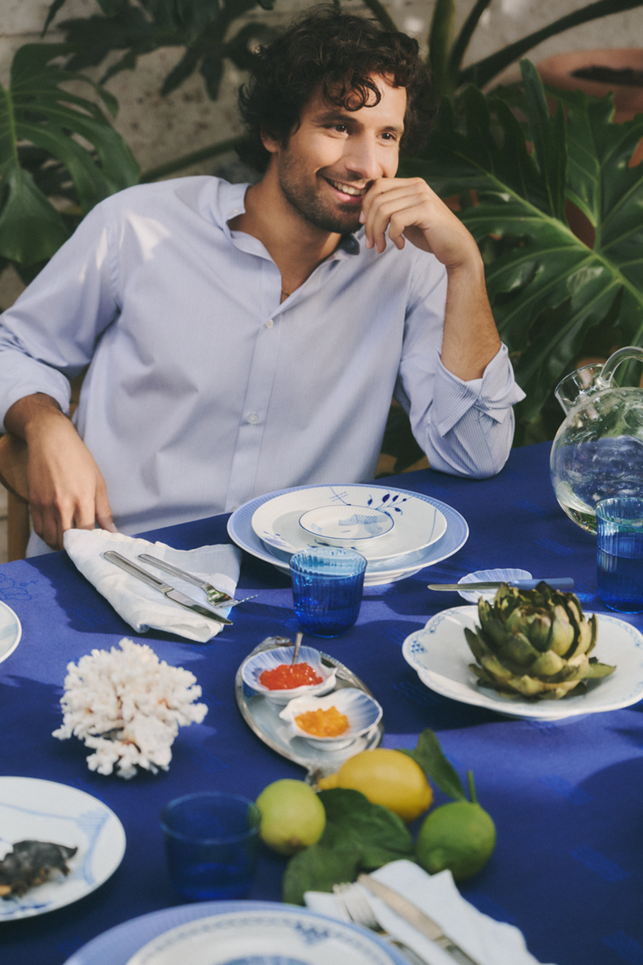 Royal Copenhagen Iris, Tallerken 27 cm, Blå