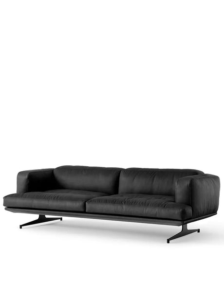 Inland AV23 Sofa fra &Tradition - Noble Black læder - Jacobsen Plus