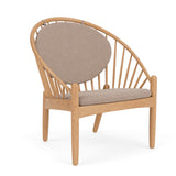 FDB Møbler - J166 Jørna lænestol af Poul M. Volther - Lakeret eg - Beige (tekstil) - Jacobsen Plus