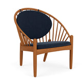 FDB Møbler - J166 Jørna lænestol af Poul M. Volther - Olieret røget eg - Dark Blue (tekstil) - Jacobsen Plus