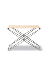 JG Folding Stool fra Fredericia Furniture - Læder Vegeta, Natural - Jacobsen Plus