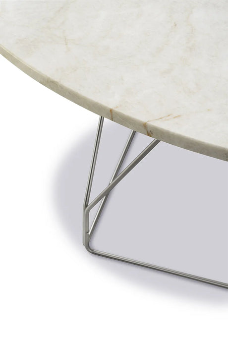 JG Table Ø140 cm fra Fredericia Furniture - Grå linoleum med natur ask kant / Sort stål - Jacobsen Plus