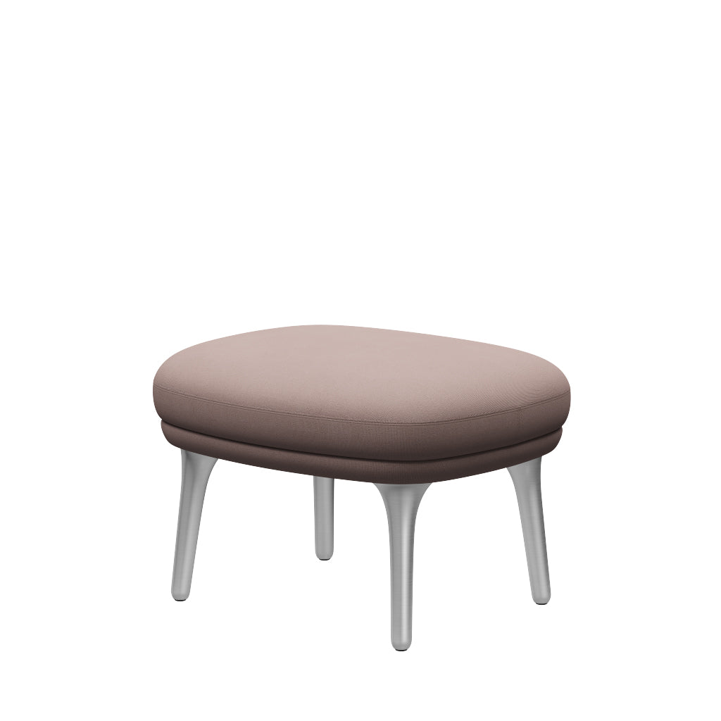 Ro Skammel m. stel i aluminium fra Fritz Hansen - Christianshavn - 1130 Light Red Uni - Jacobsen Plus