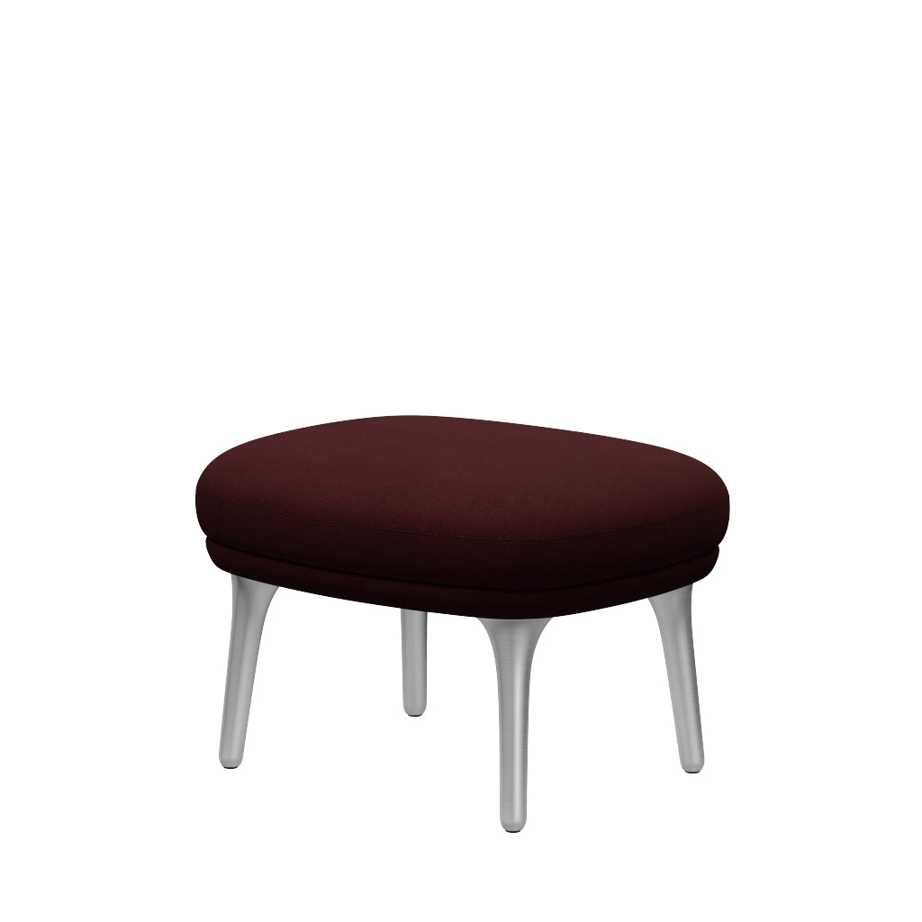 Ro Skammel m. stel i aluminium fra Fritz Hansen - Christianshavn - 1141 Red - Jacobsen Plus