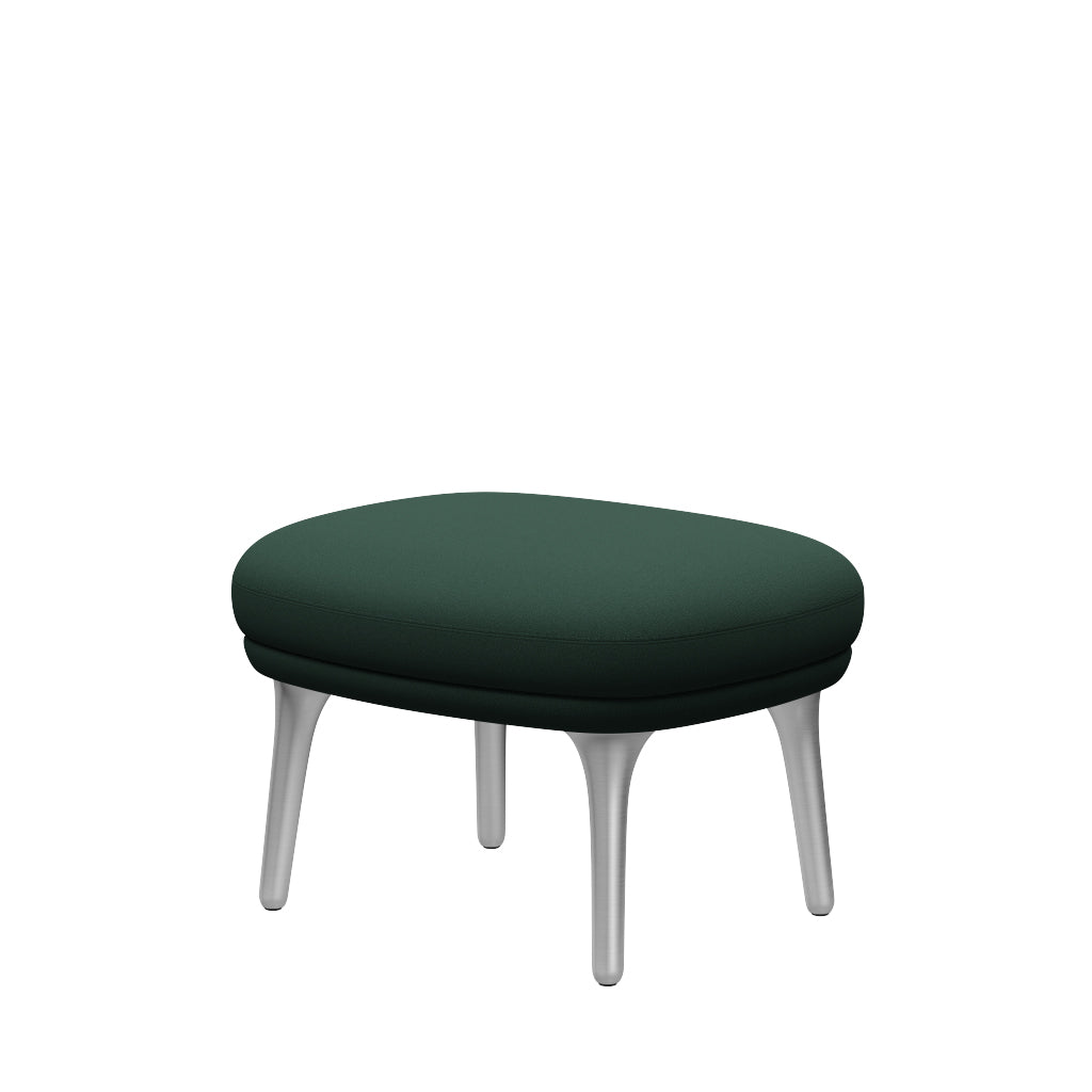 Ro Skammel m. stel i aluminium fra Fritz Hansen - Christianshavn - 1160 Dark Green Uni - Jacobsen Plus