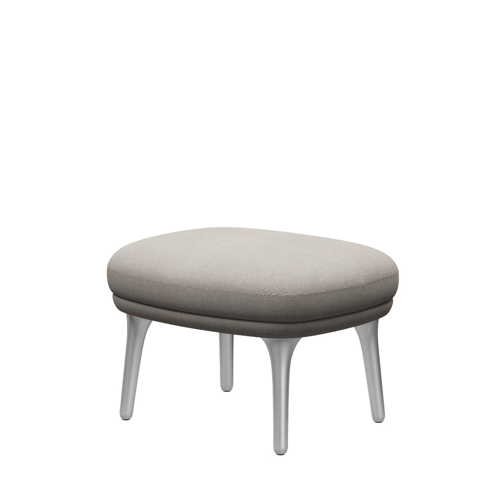 Ro Skammel m. stel i aluminium fra Fritz Hansen - Hallingdal - 103 Light Grey - Jacobsen Plus