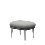 Ro Skammel m. stel i aluminium fra Fritz Hansen - Hallingdal - 110 White/Grey - Jacobsen Plus