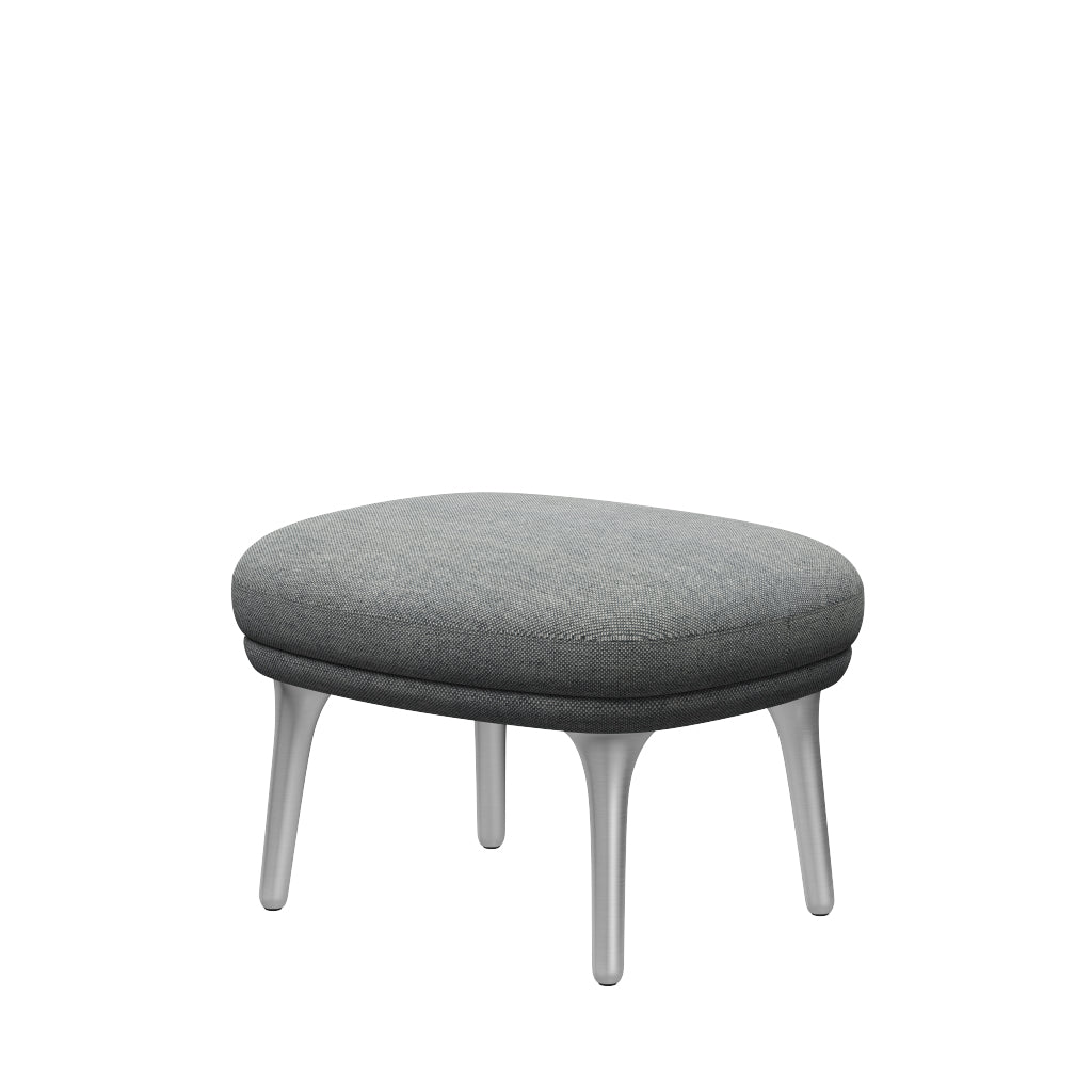 Ro Skammel m. stel i aluminium fra Fritz Hansen - Hallingdal - 116 White Grey - Jacobsen Plus