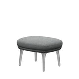 Ro Skammel m. stel i aluminium fra Fritz Hansen - Hallingdal - 116 White Grey - Jacobsen Plus