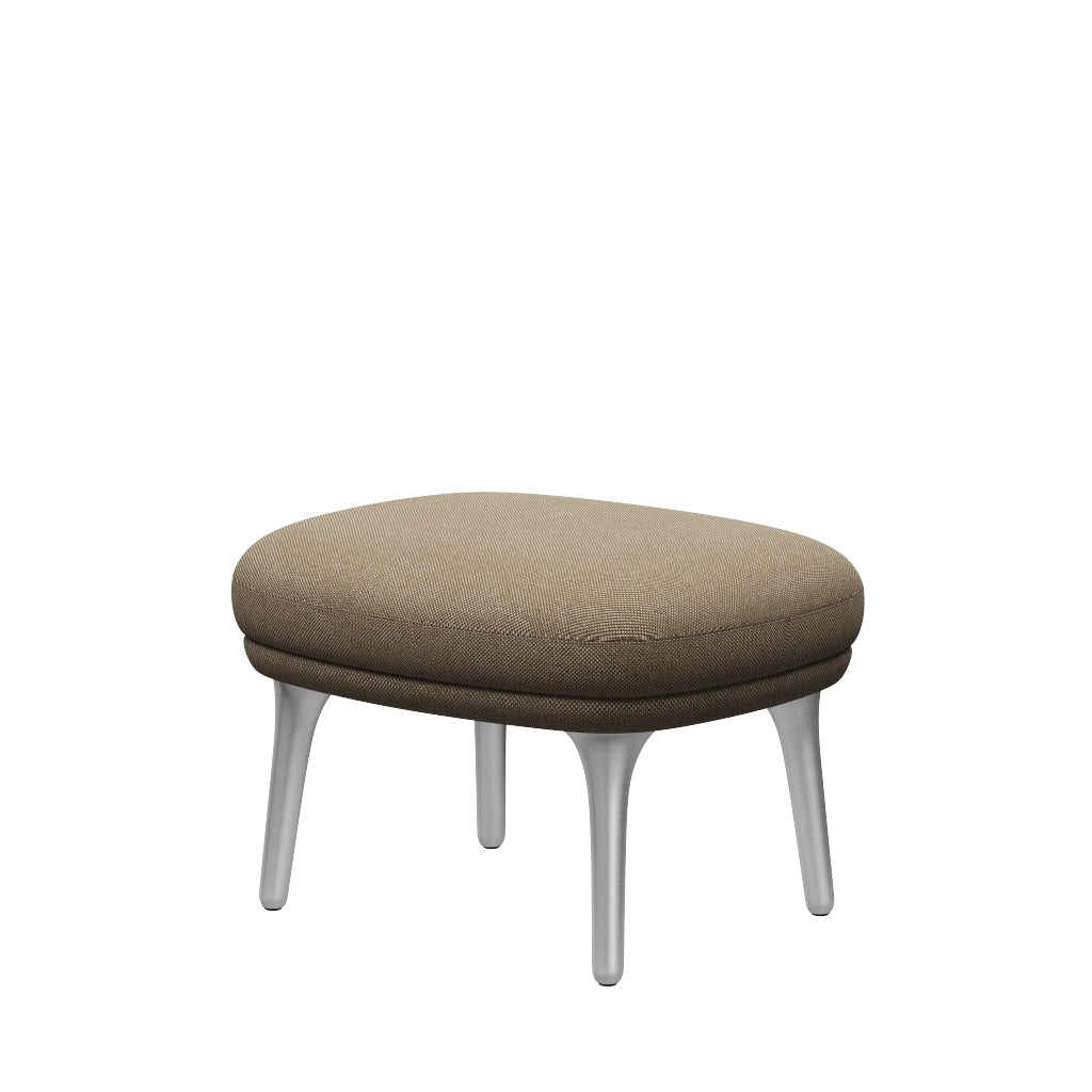Ro Skammel m. stel i aluminium fra Fritz Hansen - Hallingdal - 220 Dark Sand - Jacobsen Plus