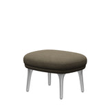 Ro Skammel m. stel i aluminium fra Fritz Hansen - Hallingdal - 227 Grey/Brown - Jacobsen Plus