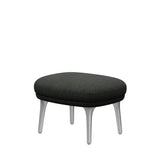 Ro Skammel m. stel i aluminium fra Fritz Hansen - Hallingdal - 368 Black/Grey - Jacobsen Plus