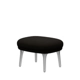 Ro Skammel m. stel i aluminium fra Fritz Hansen - Hallingdal - 390 Dark Brown - Jacobsen Plus