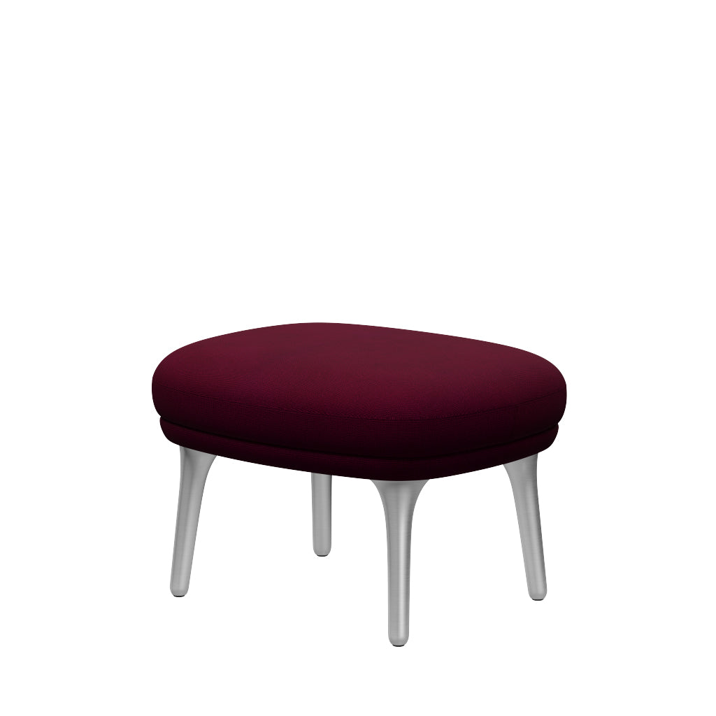 Ro Skammel m. stel i aluminium fra Fritz Hansen - Hallingdal - 563 Dark Rose - Jacobsen Plus
