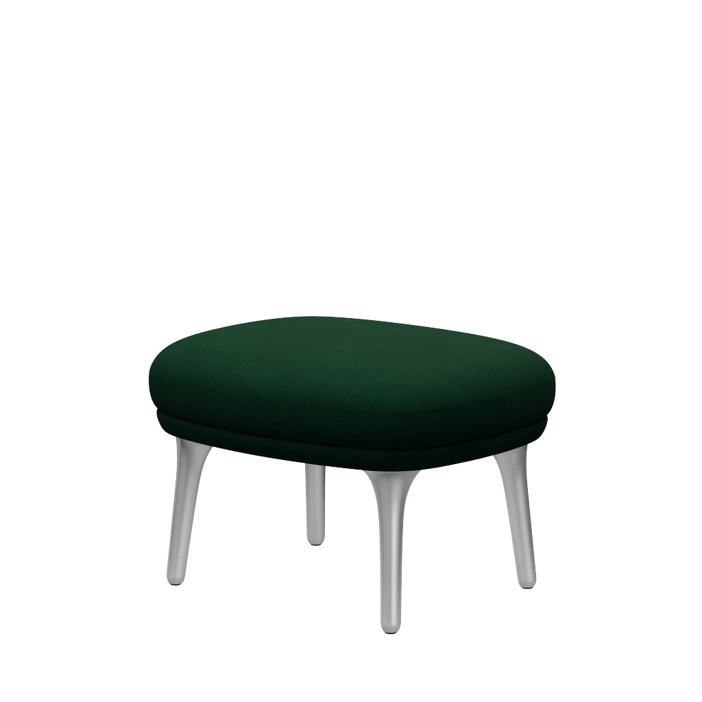 Ro Skammel m. stel i aluminium fra Fritz Hansen - Hallingdal - 944 Glass Green - Jacobsen Plus