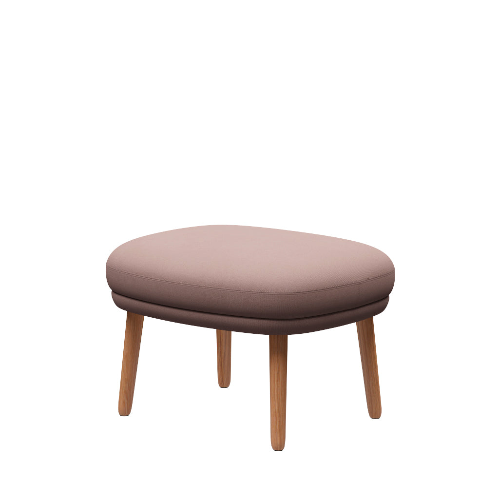 Ro Skammel m. stel i eg fra Fritz Hansen - Christianshavn - 1130 Light Red Uni - Jacobsen Plus