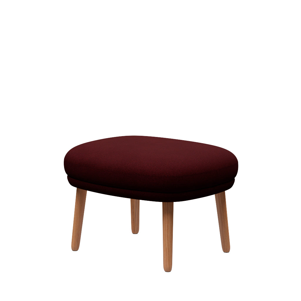 Ro Skammel m. stel i eg fra Fritz Hansen - Christianshavn - 1141 Red - Jacobsen Plus
